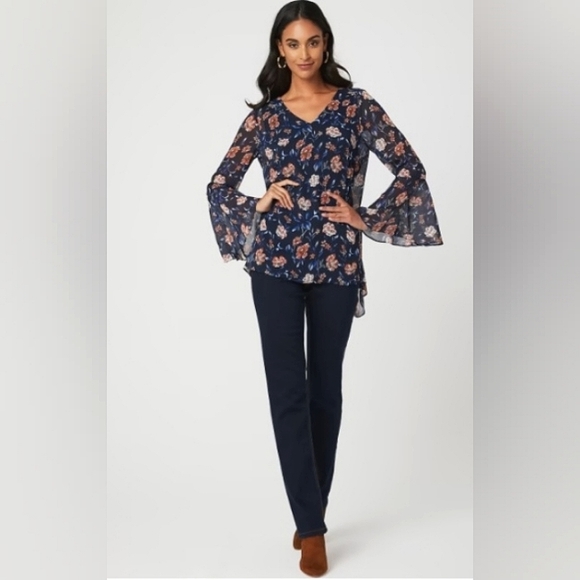 Like New☆CARRELI Jeans "SARAH" High Rise Straight Leg $128msrp Jeans - Picture 3 of 15